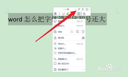 把字变大