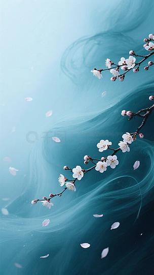 梅花飘落的短视频