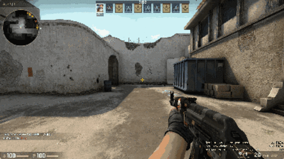 csgo练闪身枪法的图