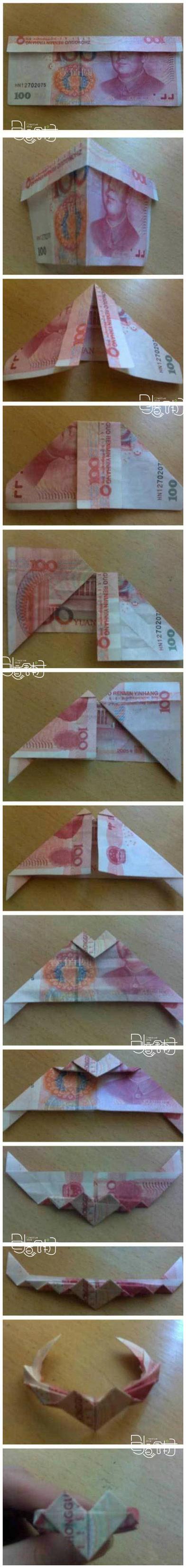 100元折方形戒指