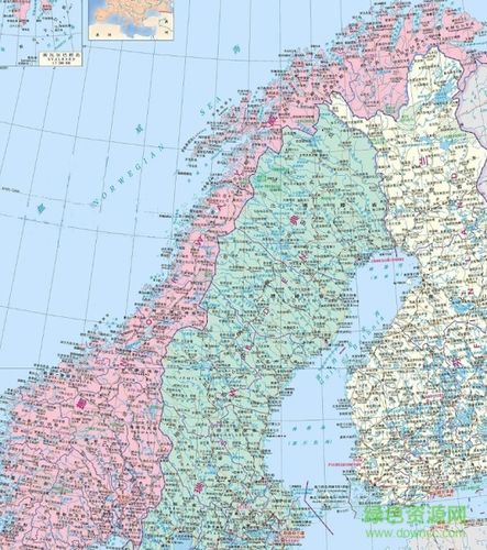 芬兰地图高清版大图