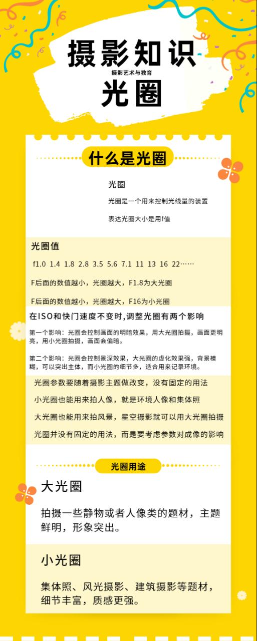 小光圈和大光圈的调节方法