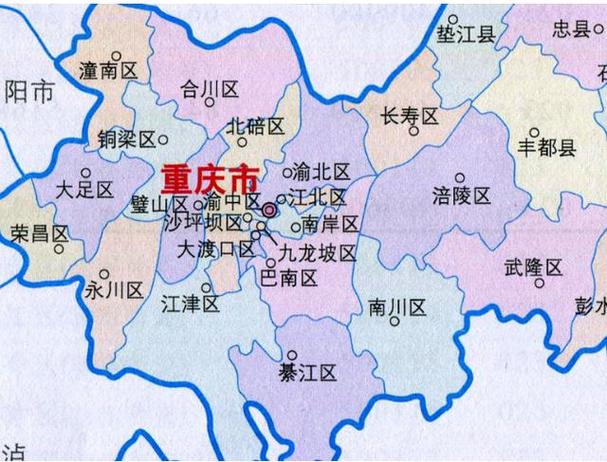 重庆地图区县分布