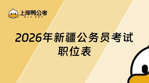 新疆省考2026岗位表