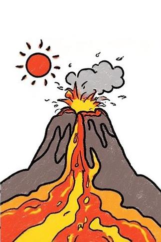 火山图片绘画