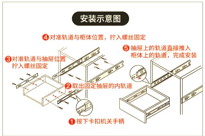 抽屉滑道坏了拉不出来怎么拆