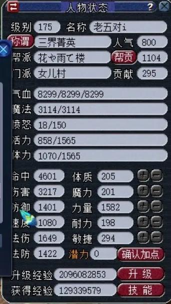 梦幻西游互通版人物属性面板打不开