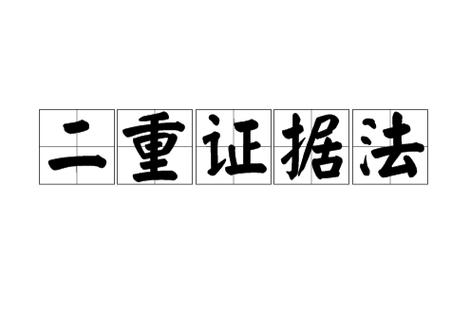 什么是二重证据法