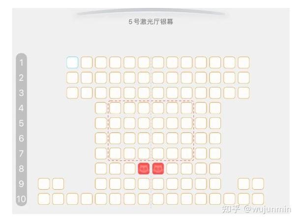 电影票选座颜色分布图