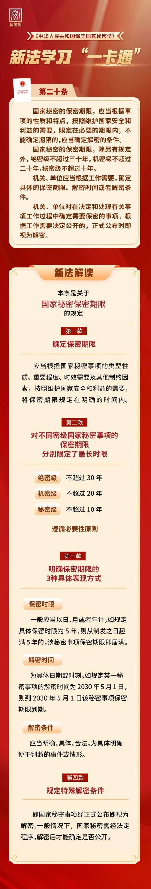 机密年限一般多少年