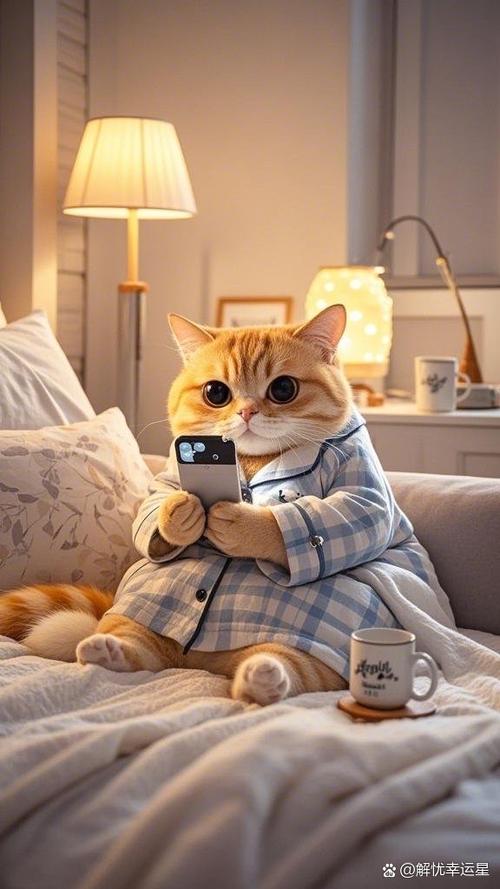 一拿手机猫就蹭手机