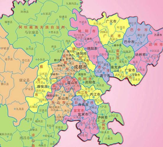 四川省内江市地图