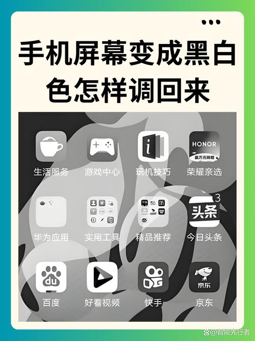 华为手机突然屏幕变黑白缩略图
