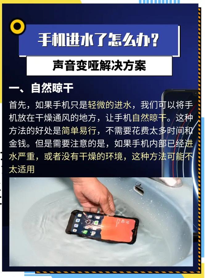 手机掉水里了声音变沙哑了怎么办