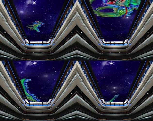 3d全息投影视频飞龙出屏