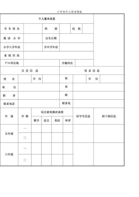 学生简历模板