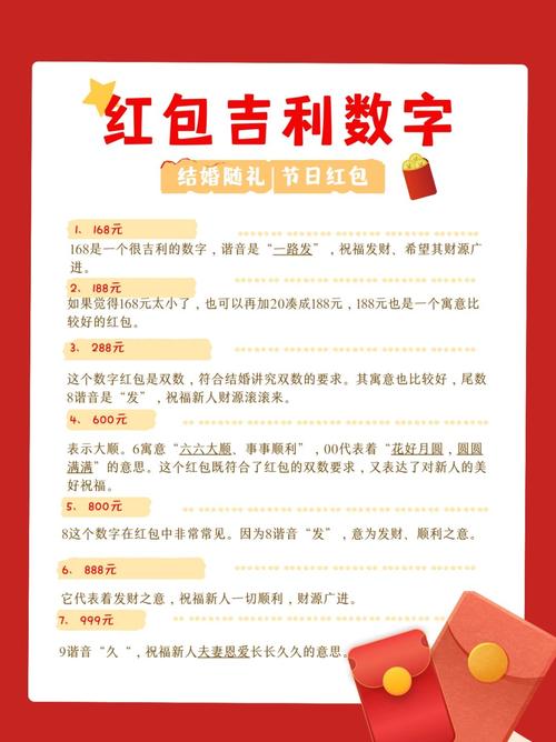 2千红包吉利数字一览表截图