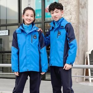 蓝色校服什么书包好看