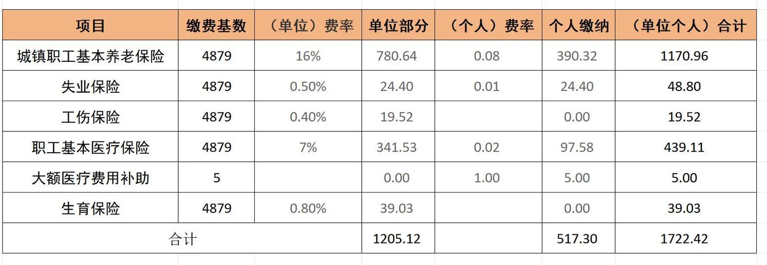 社保公司和个人比例