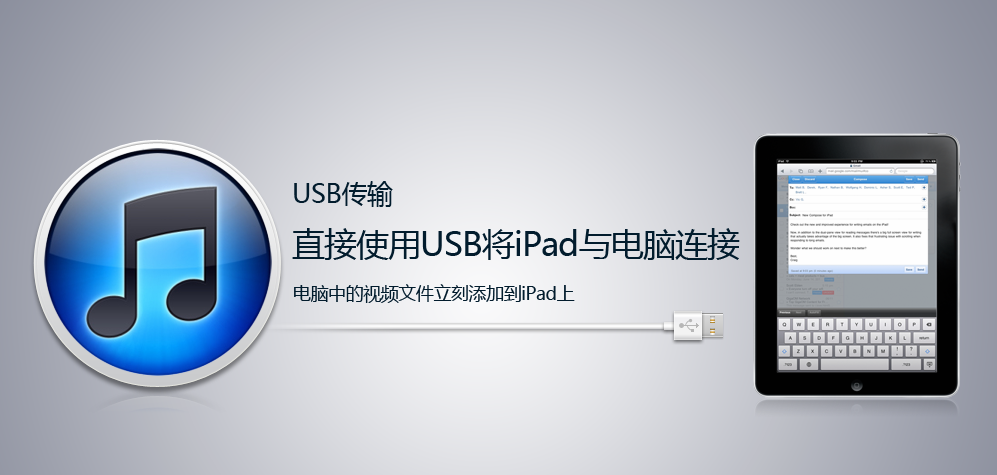 ipad用数据线连接电脑方法