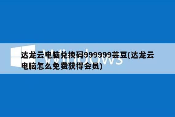 达龙云电脑送5芸豆