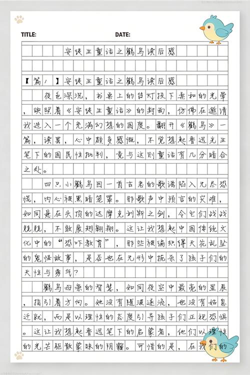 二年级安徒生童话鹳鸟读后感
