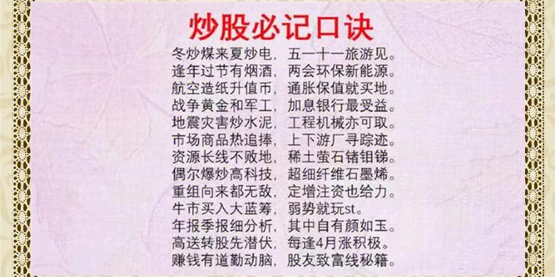 炒股均线口诀大全