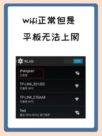 wifi正常但是平板无法上网图标