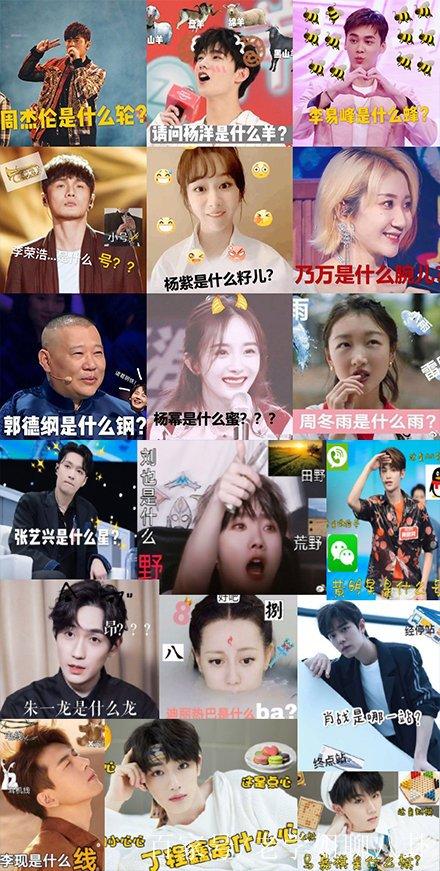 谐音明星图片