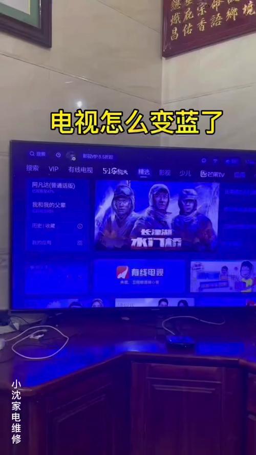电视很蓝怎么调