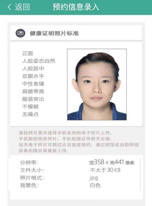 2026新版健康证照片
