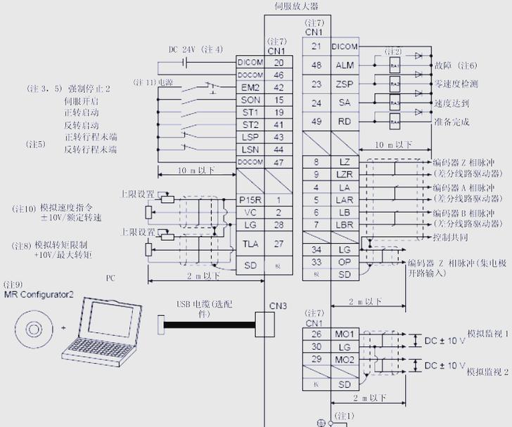 三菱伺服驱动器接线图