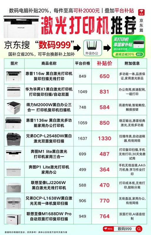 家用打印机排行榜前十名缩略图