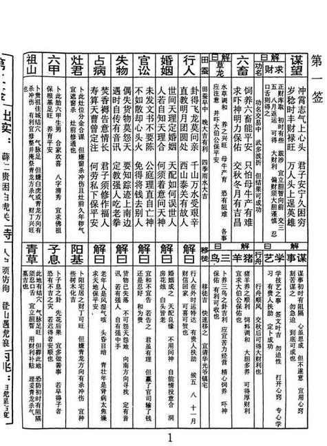 新亨罗山伯公签解大全