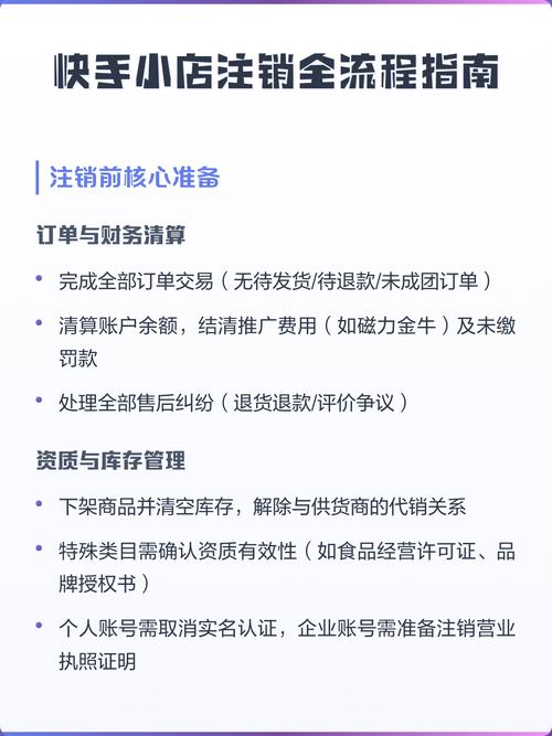 快手小店如何注销
