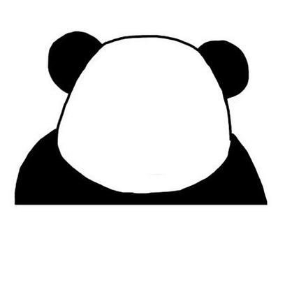 熊猫表情包空白脸素材