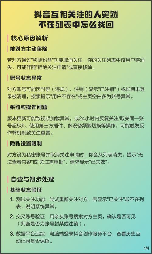 互相关注的人不显示在粉丝列表