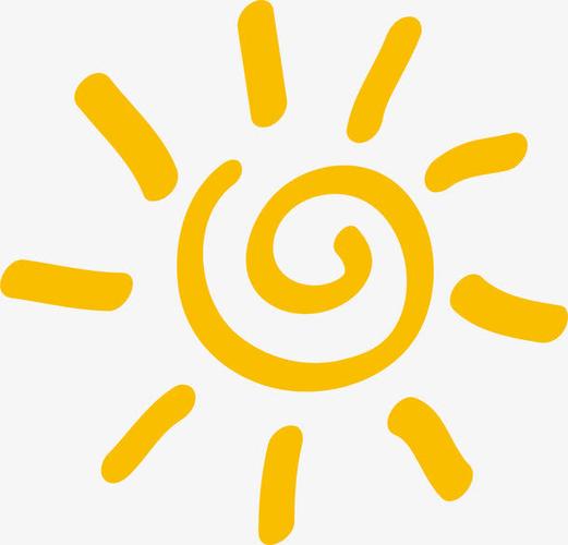 太阳的手绘卡通图片