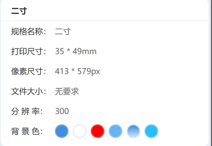 标准2寸照片尺寸多大
