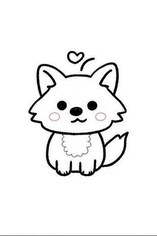 小灰灰简笔画图片