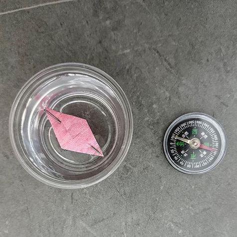 自制没有水的指南针