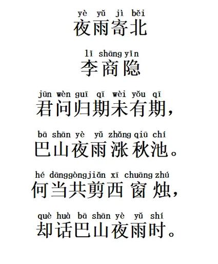 夜雨寄北主旨概括