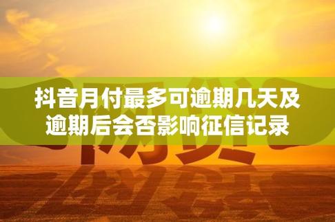 抖音月付逾期多久会上征信