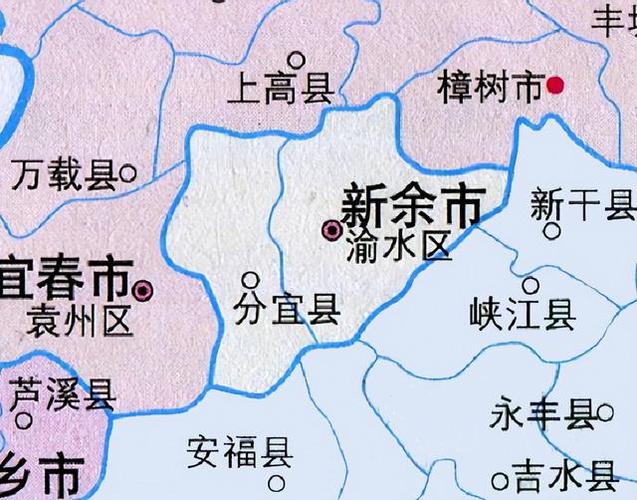 江西新余位置地图