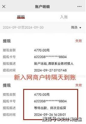 支付宝转账成功未到账