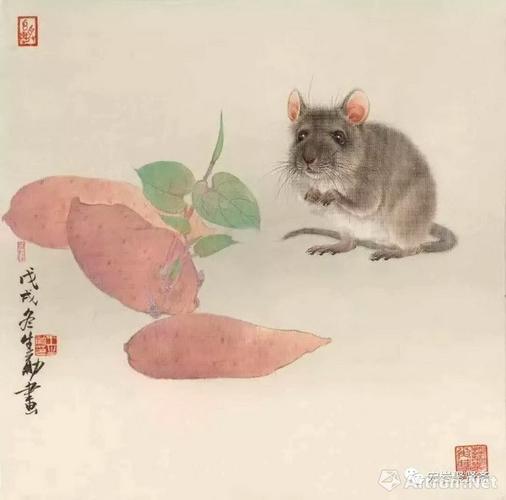 老鼠工笔画作品欣赏
