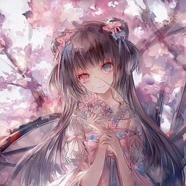 动漫少女图片古风樱花