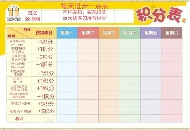 家庭小游戏惩罚和奖励项目