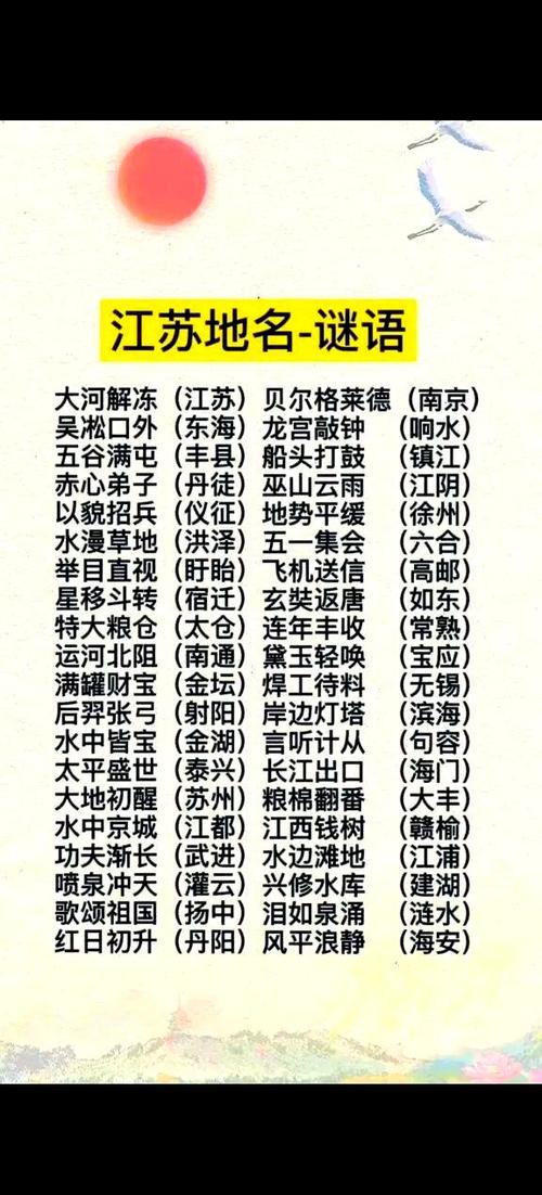 猜城市名的谜语 图片答案