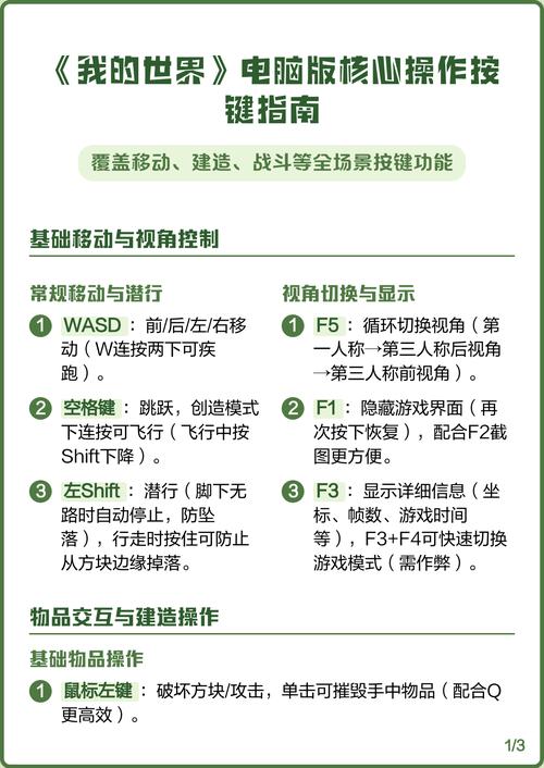 电脑版我的世界鼠标按键教程